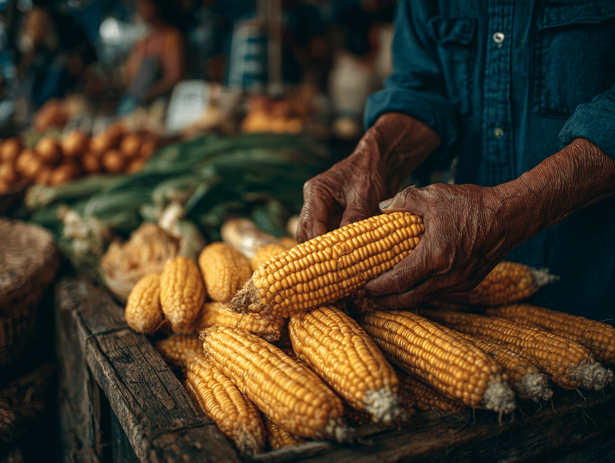 사람이-옥수수를-들고있는-이미지