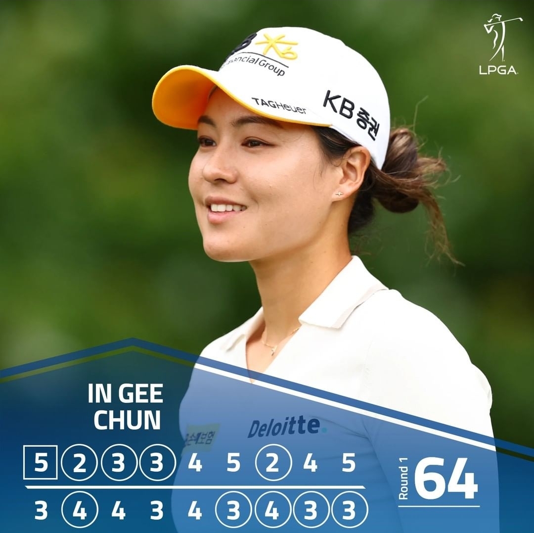 전인지 1라운드에 코스레코드인 64타 기록 ⓒLPGA