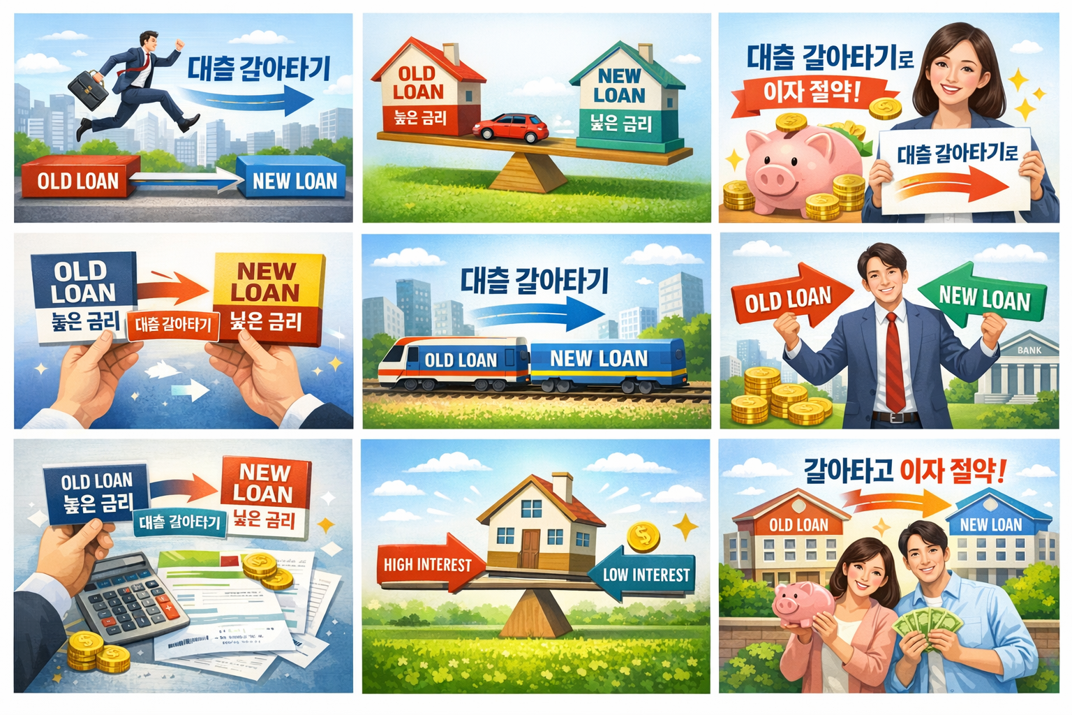 대출갈아타기가가 둠이 도;는경우와 손해인 경우