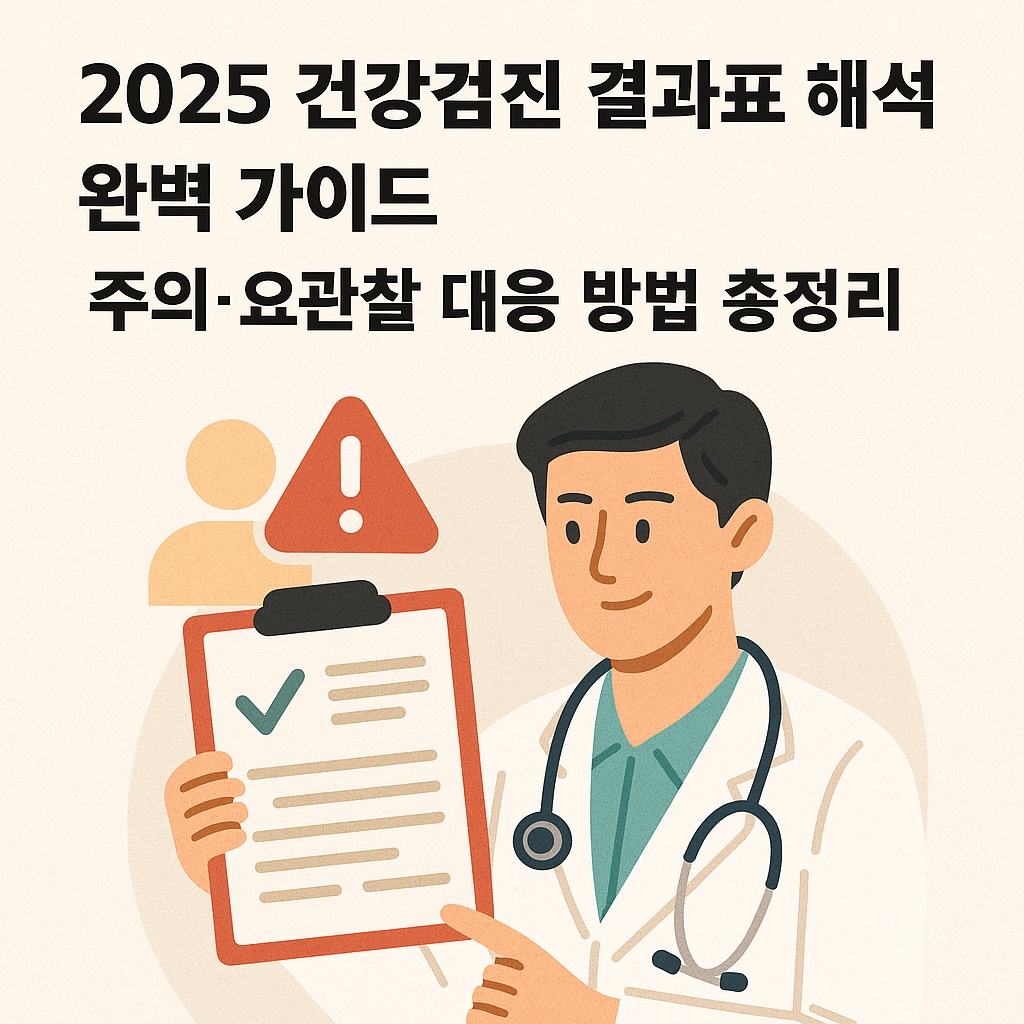 2025 건강검진 결과표 해석 완벽 가이드｜주의&middot;요관찰 대응 방법 총정리