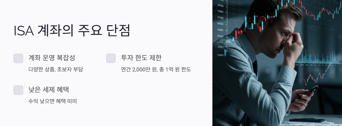 ISA 계좌의 주요 단점