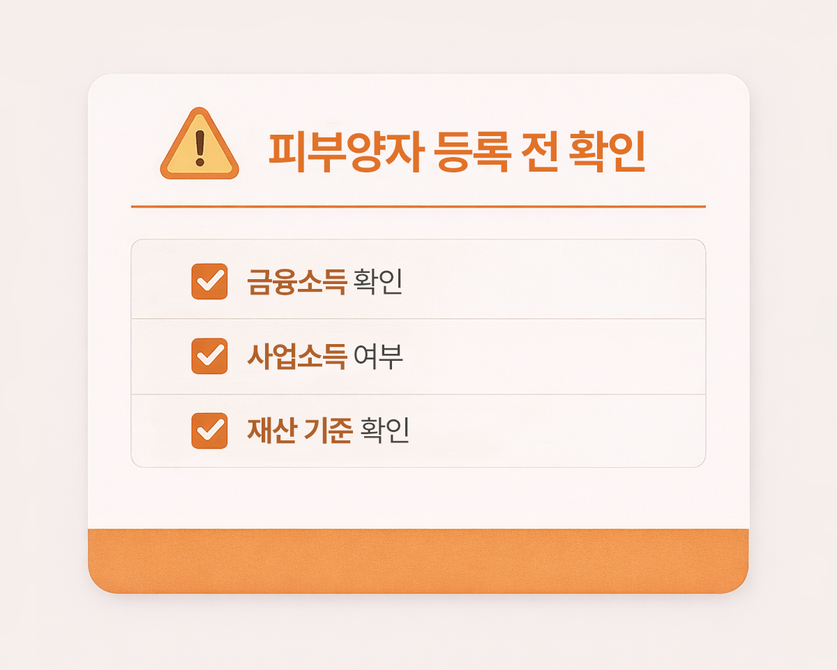 건강보험 피부양자 등록 전 확인할 주의사항 요약