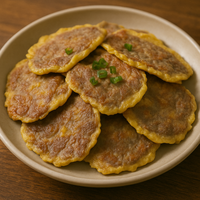 접시에 담긴 육전 사진