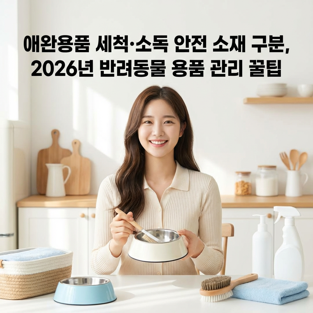 애완용품 세척·소독 안전 소재 구분 | 2026년 반려동물 용품 관리 꿀팁