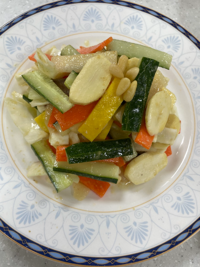 한식조리기능사 실기시험 준비 - 겨자채 - 완성 작품