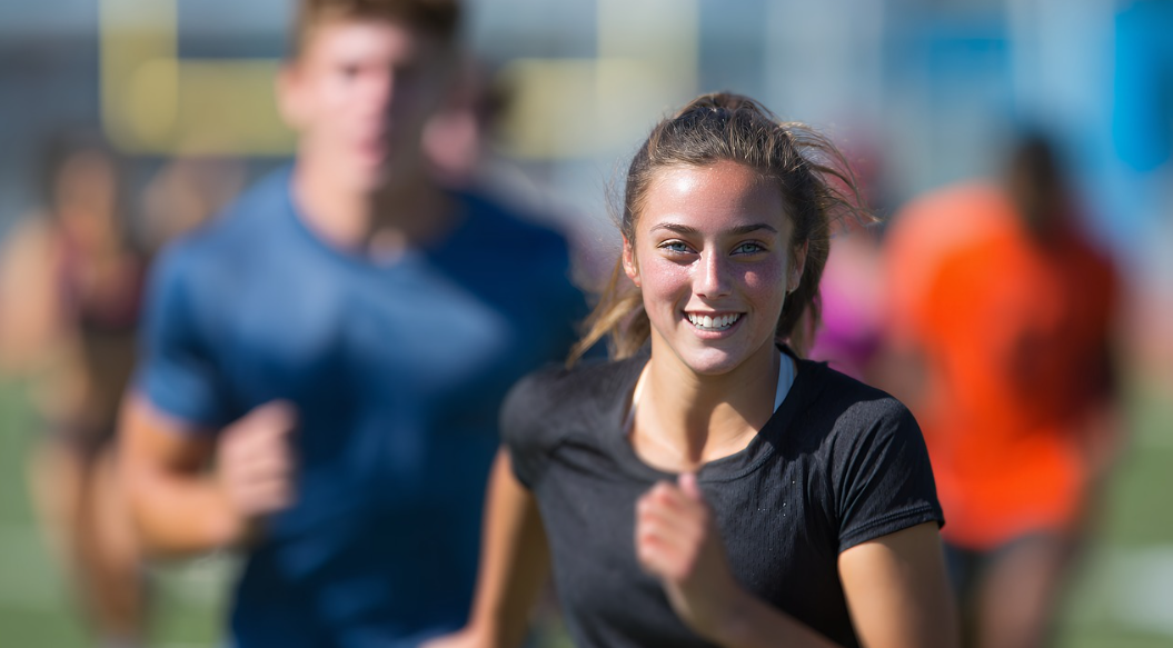 러닝하는 여자 사진