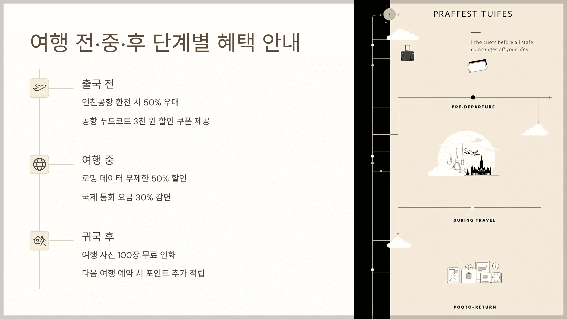 여행 전·중·후 단계별 혜택 안내
