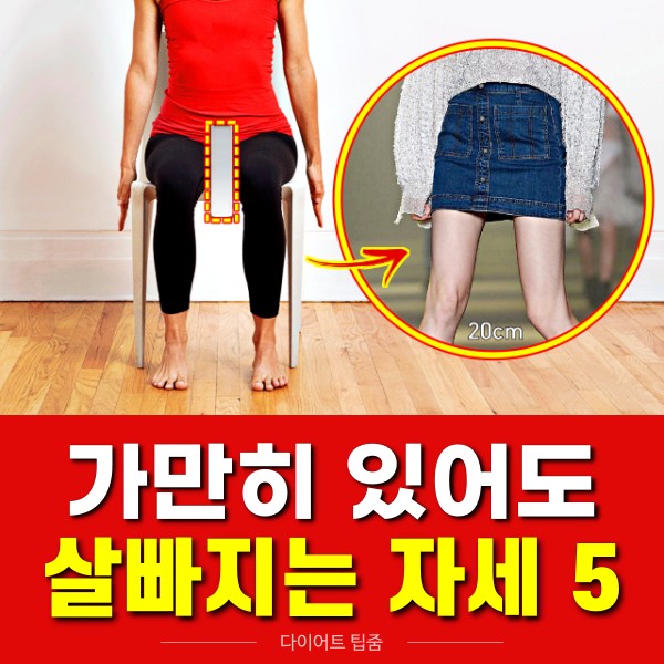 가만히 있어도 살빠지는 자세 5가지, 허벅지살 뱃살 종아리살, 다이어트