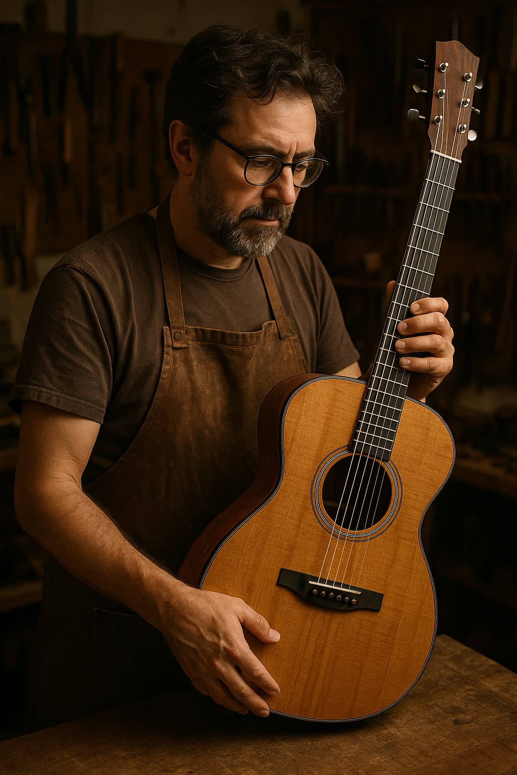 어쿠스틱 기타 루시어(luthier) 이미지