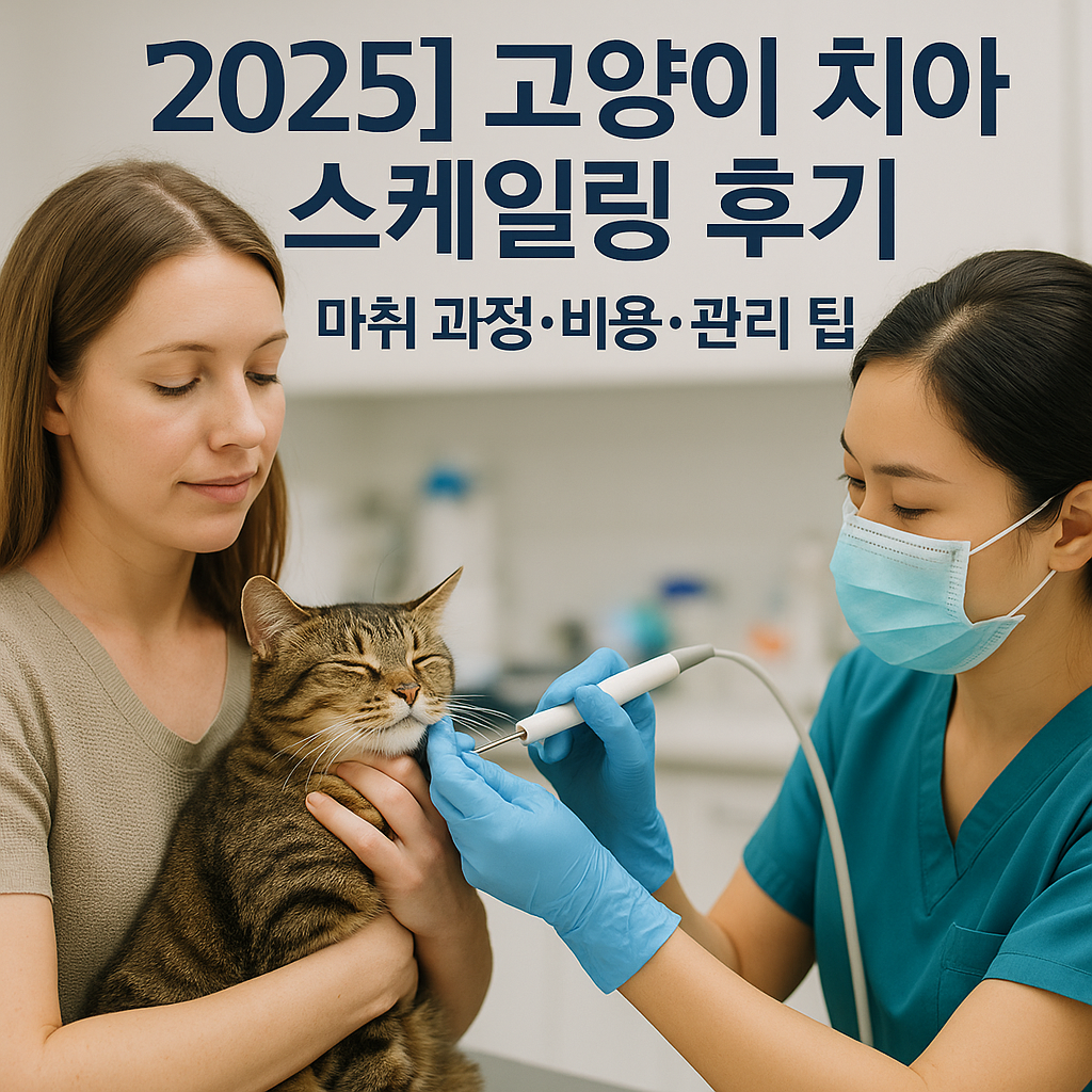 고양이 치아 스케일링 후기 2025 | 마취 과정·비용·관리 팁