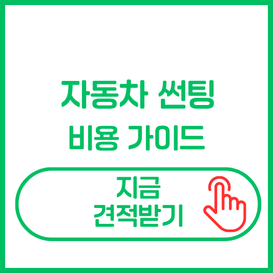 자동차 썬팅 비용