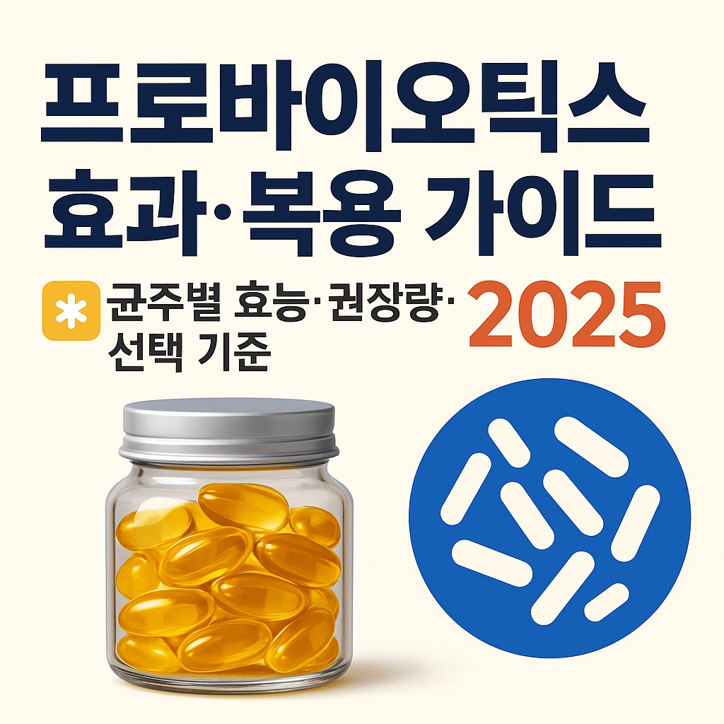 프로바이오틱스 효과&middot;복용 가이드｜균주별 효능&middot;권장량&middot;선택 기준 (2025)