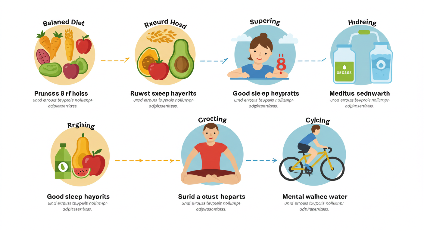 건강한 라이프스타일을 보여주는 인포그래픽