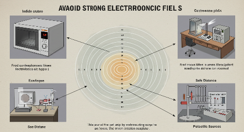 강한 전자기장 피하기(전자레인지, 전기장판 등)