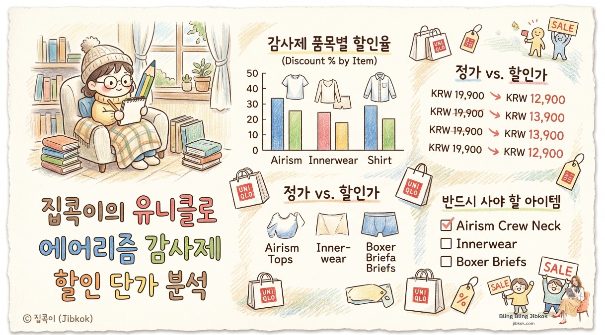 유니클로 에어리즘 감사제 할인 단가 분석(UNIQLO AIRism Sale Analysis)
