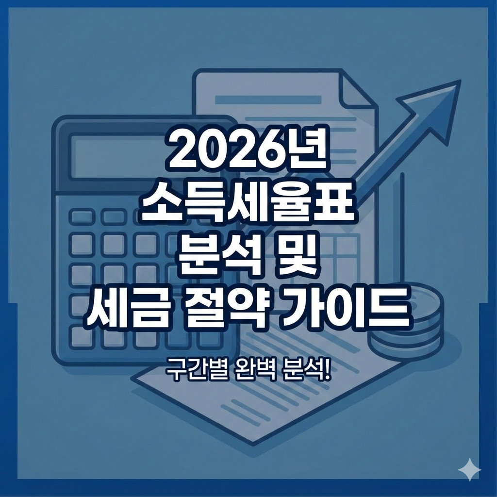 2026년 소득세율표 구간 분석 및 세금 절약 가이드