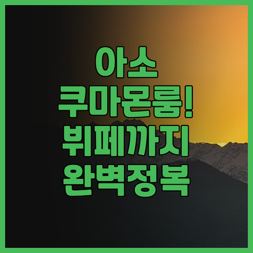 카메노이 호텔 아소 추천 가족 여행객..