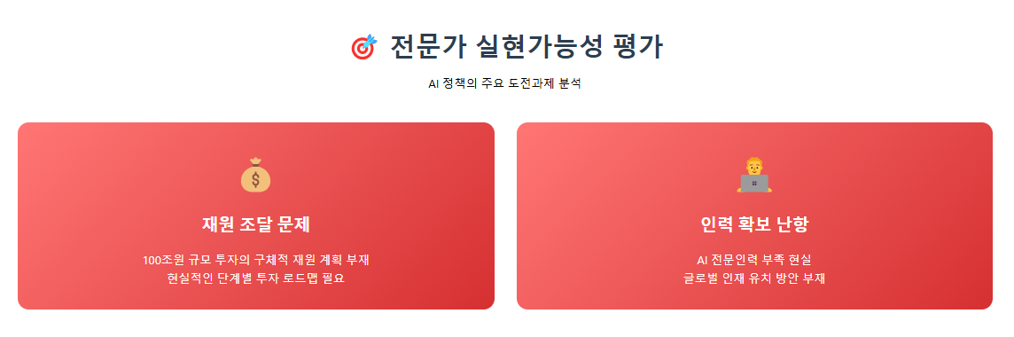 전문가들의 실현가능성 평가