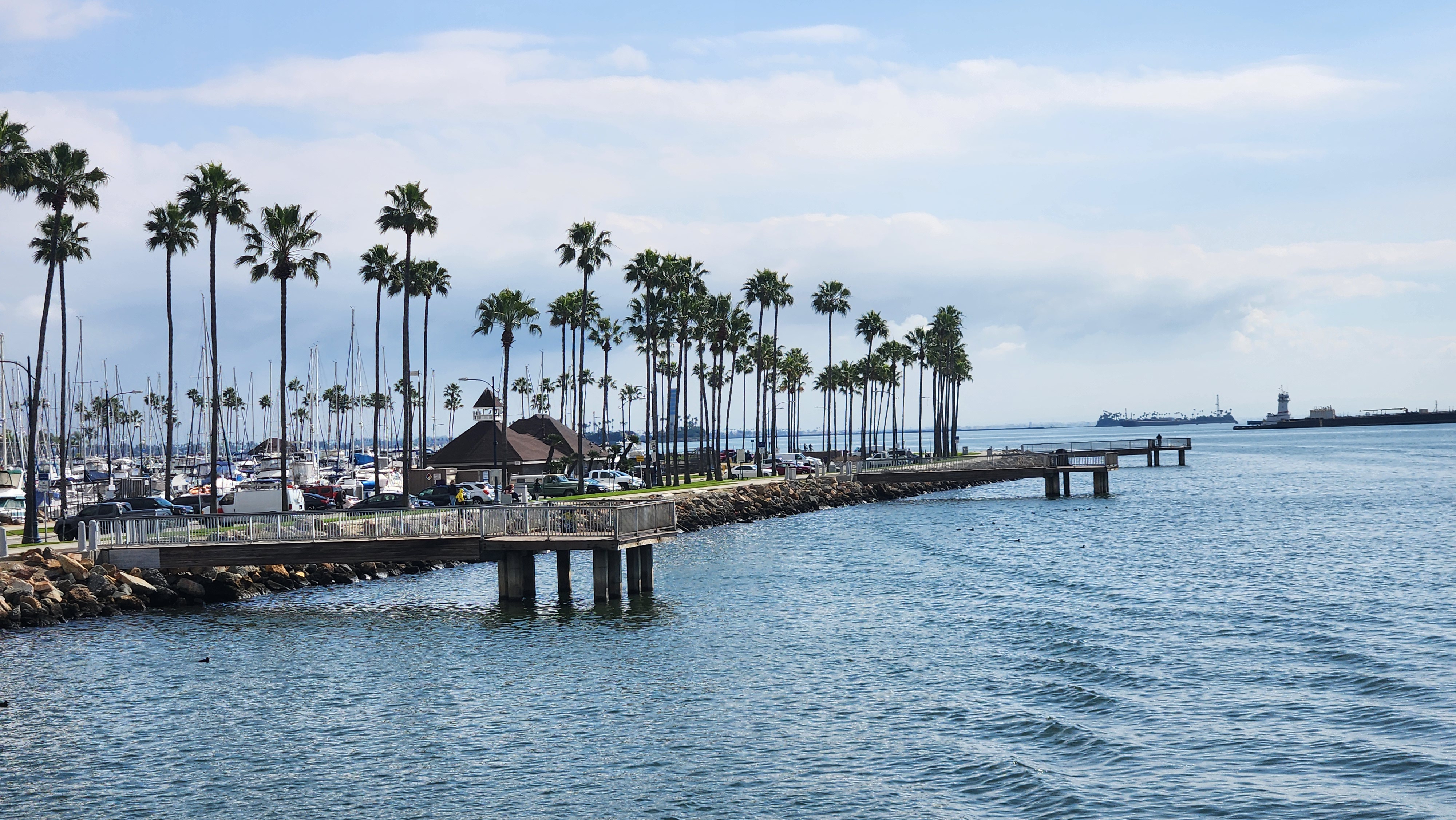 엘에이 근교 롱비치 요트들이 서있는 워터 프론트 사진