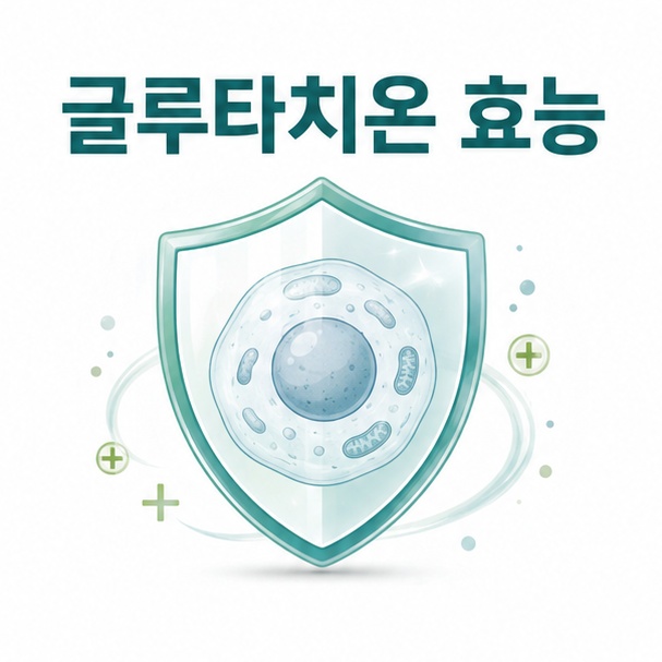 세포와 항산화 보호막으로 표현한 글루타치온 효능 안내 이미지