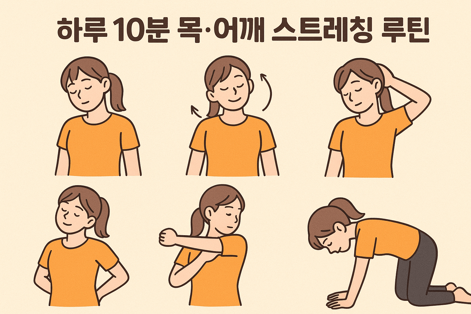 하루 10분 스트레칭으로 목&middot;어깨 피로 풀기
