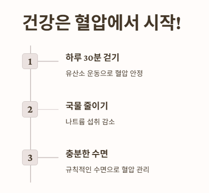 결론: 건강은 혈압에서 시작된답니다!
