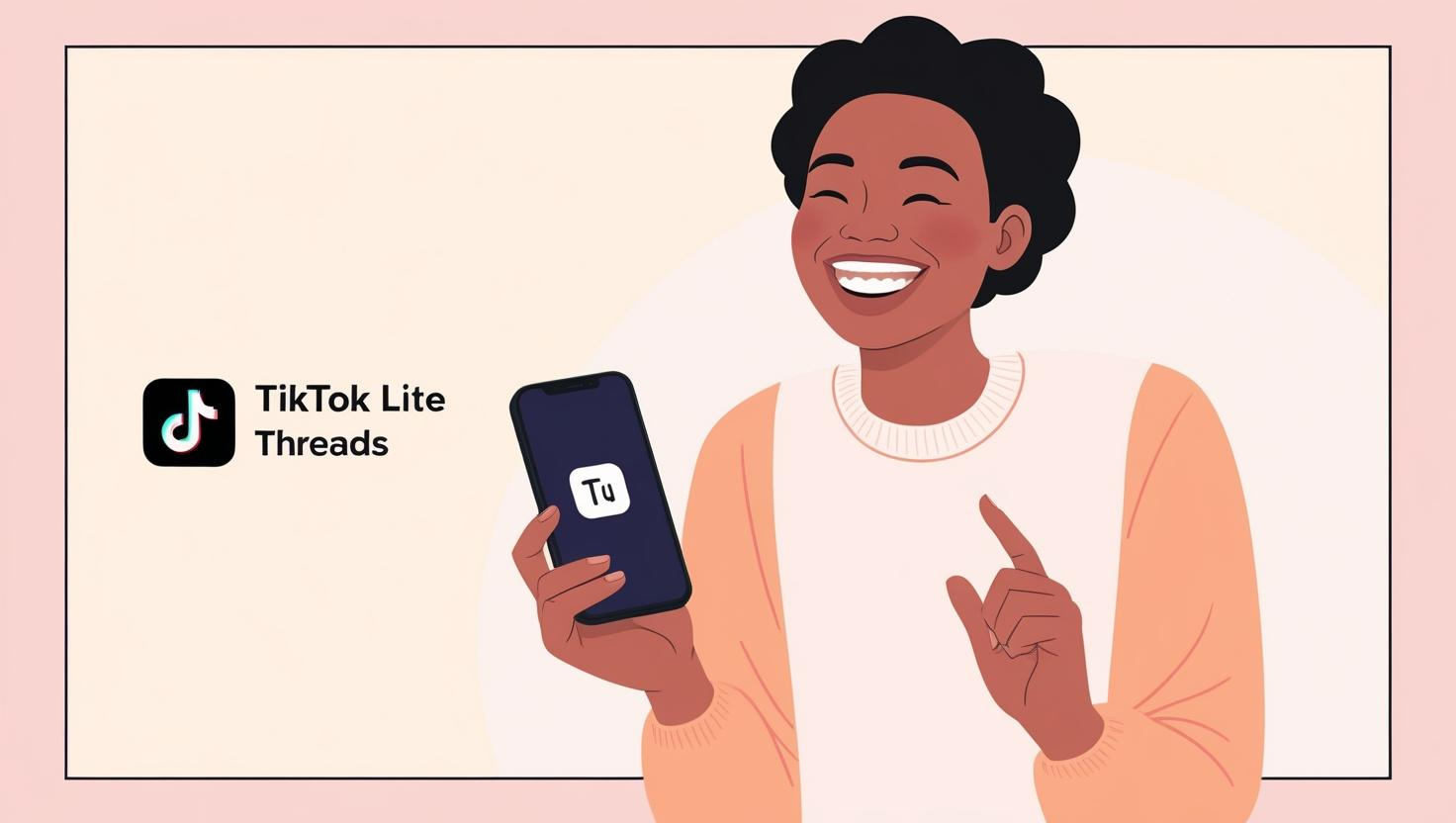 틱톡라이트와 스레드를 즐기는 사람의 모습_AI generated by Canva