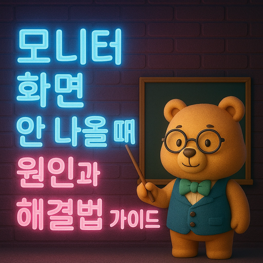 모니터 화면 안 나올 때 원인과 해결법 가이드