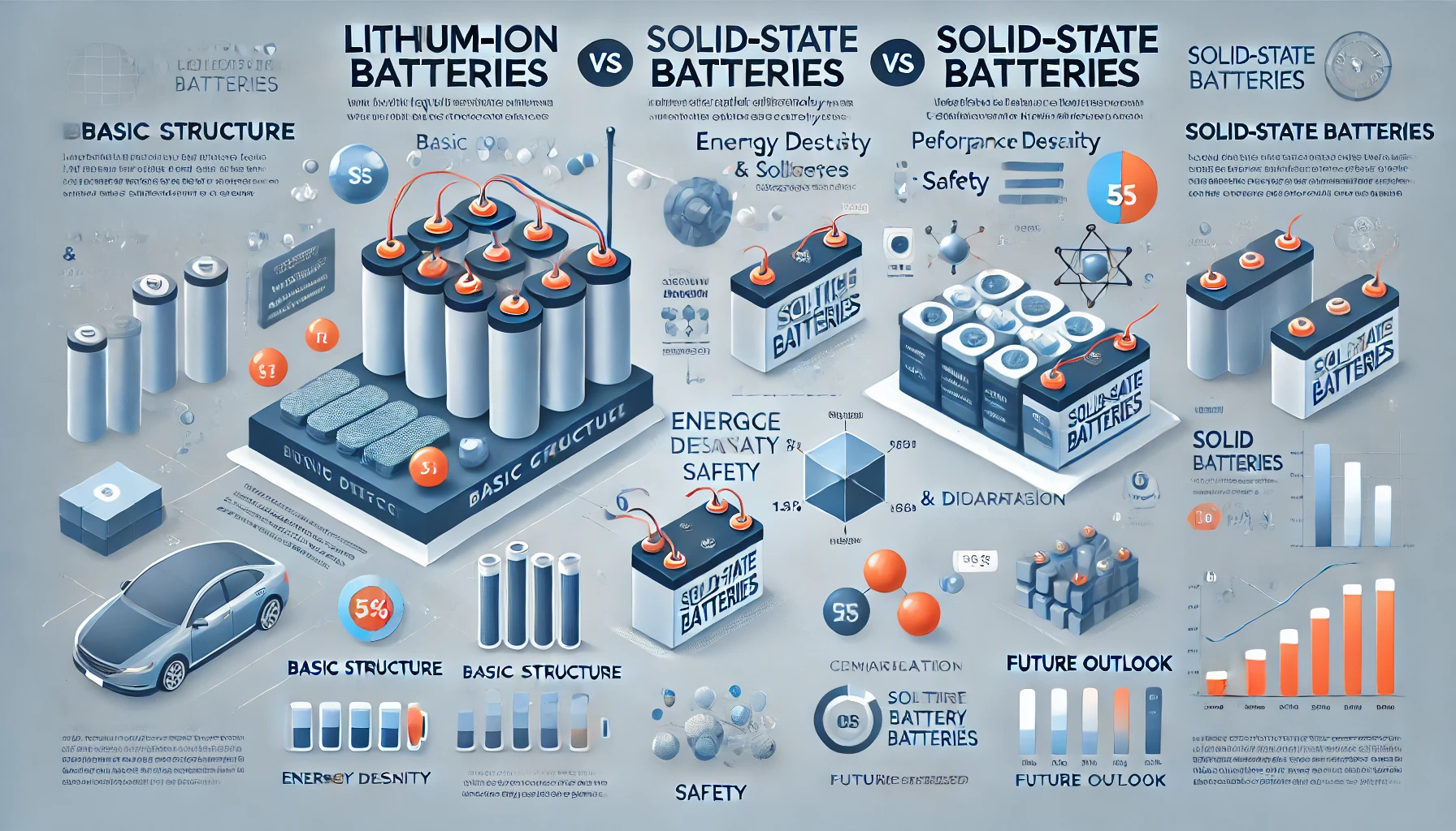 리튬이온배터리와 전고체배터리를 비교하는 이미지