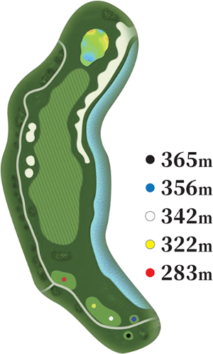 하늘 코스 1홀 공략도