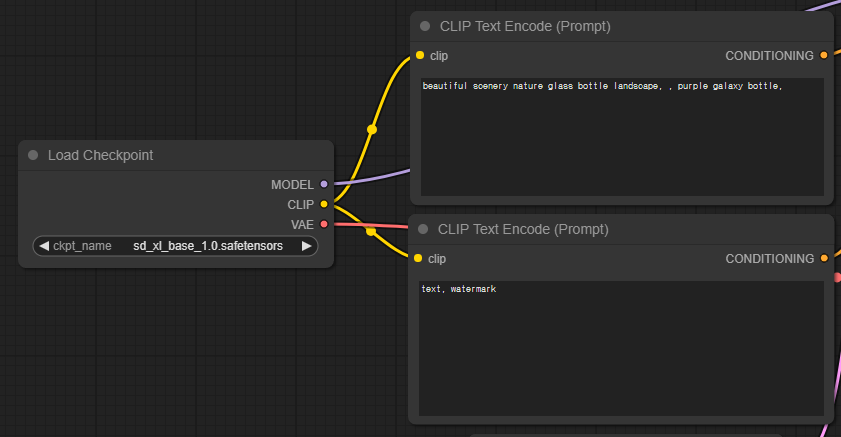 체크포인트 파일과 CLIP 프롬프트