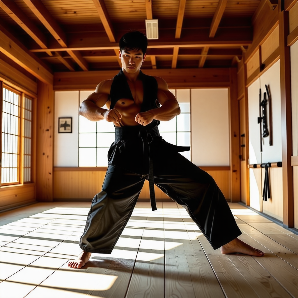 무술 연습 하는 모습