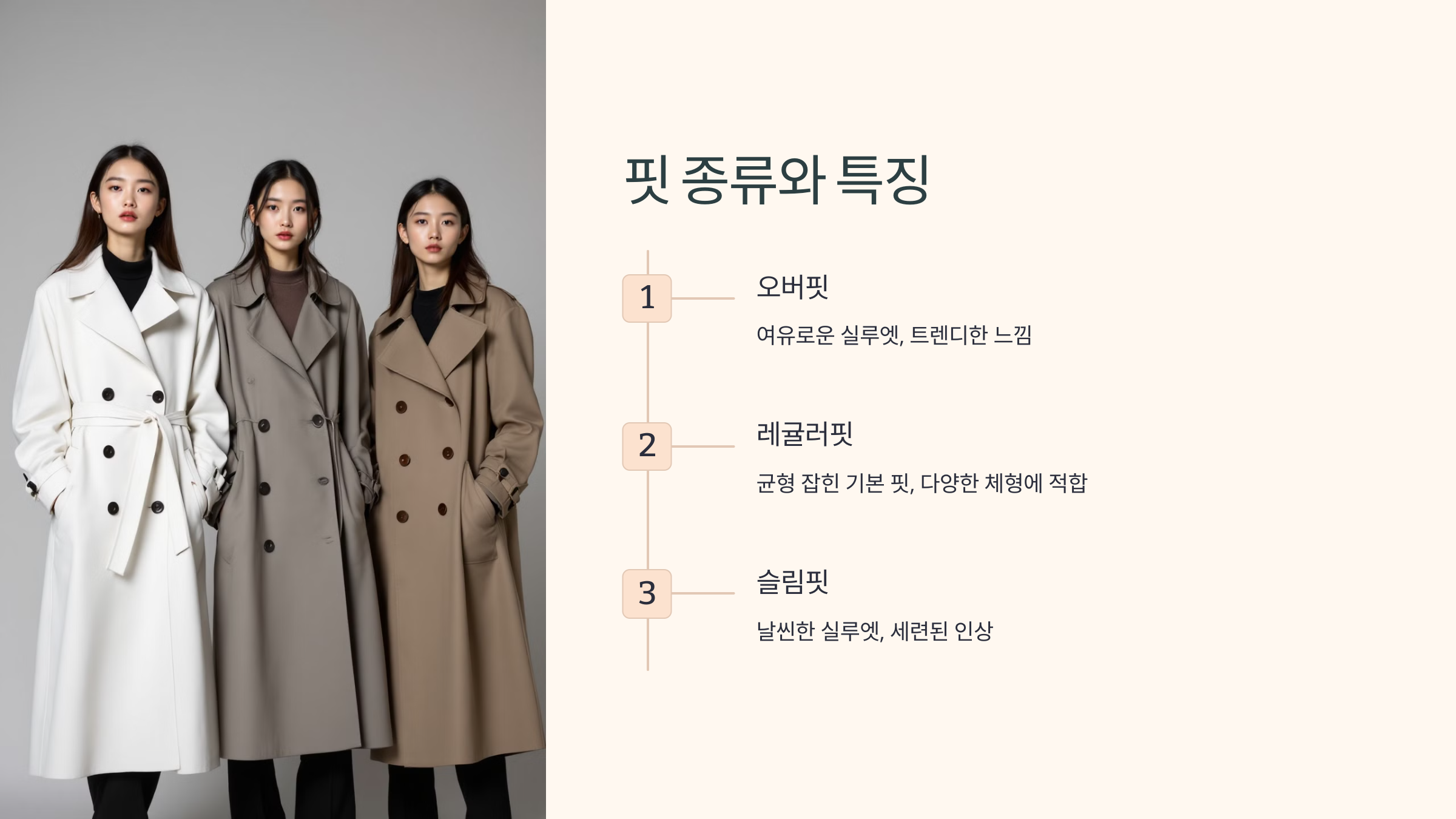 핏 종류와 특징