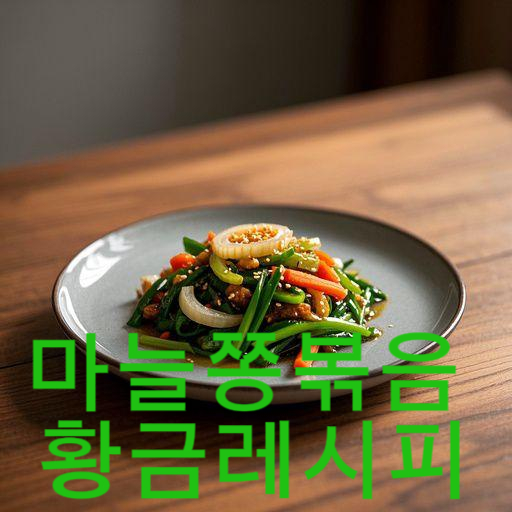 마늘쫑볶음 황금레시피