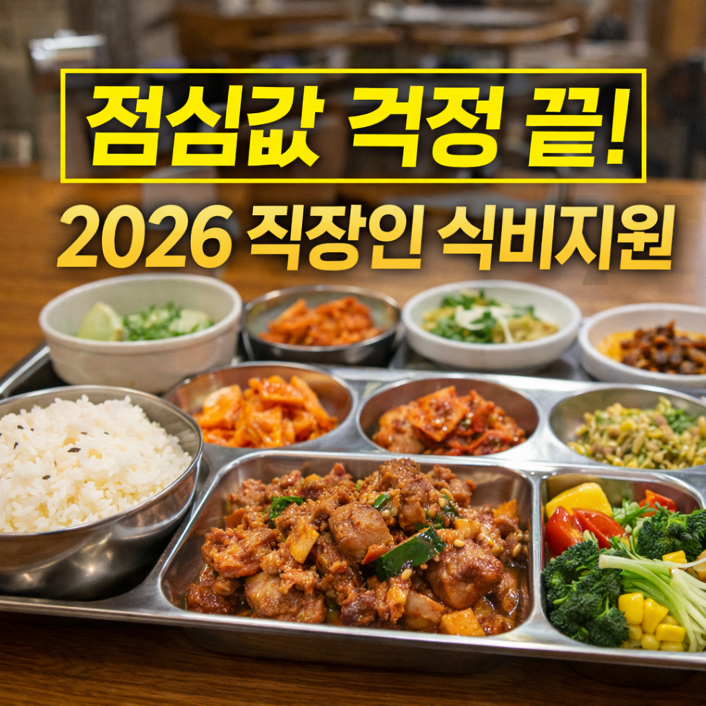 점심값 걱정 끝! 2026 직장인 식비지원으로 월 4만원 절약하는 법