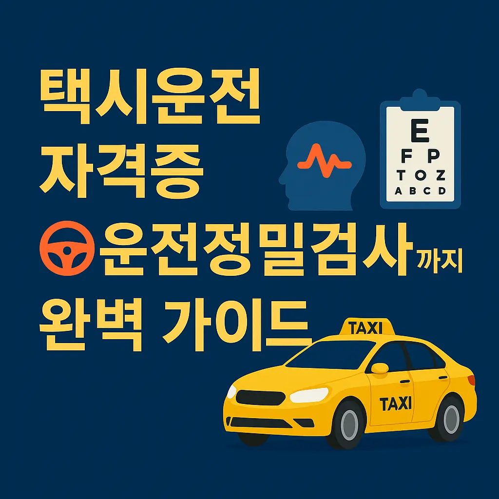 택시운전 자격증 취득부터 운전정밀검사까지, 완벽 가이드 썸네일