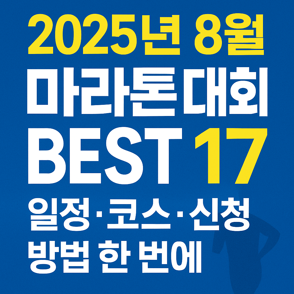 2025년 8월 마라톤대회 BEST 17
