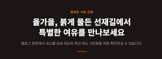 오대산 선재길 단풍