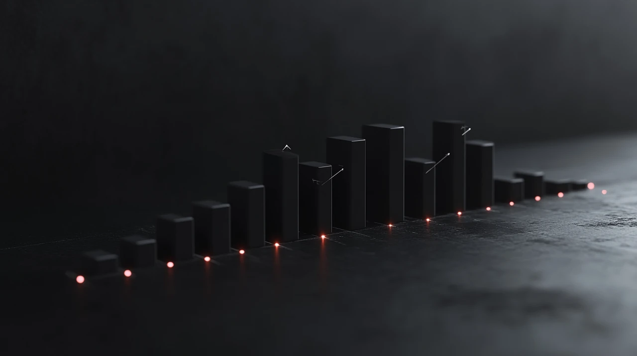 SOXL의 주가 변동성을 시각적으로 표현한 그래프는 시장의 불확실성과 투자자들의 분석적 호기심을 강조합니다.