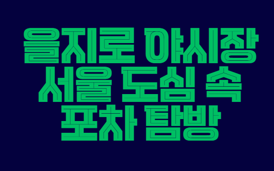 을지로_야시장