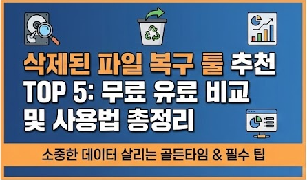삭제된 파일 복구 툴 추천