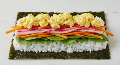 김밥 재료 넣기