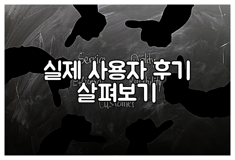 실제 사용자 후기 살펴보기