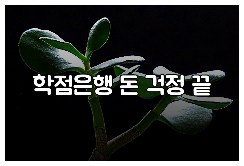 학점은행 돈 걱정 끝