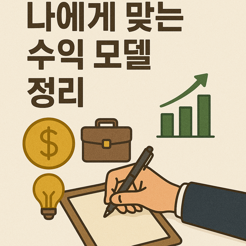 나에게 맞는 수익 모델 정리