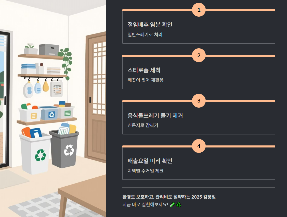 김장 쓰레기 배출법