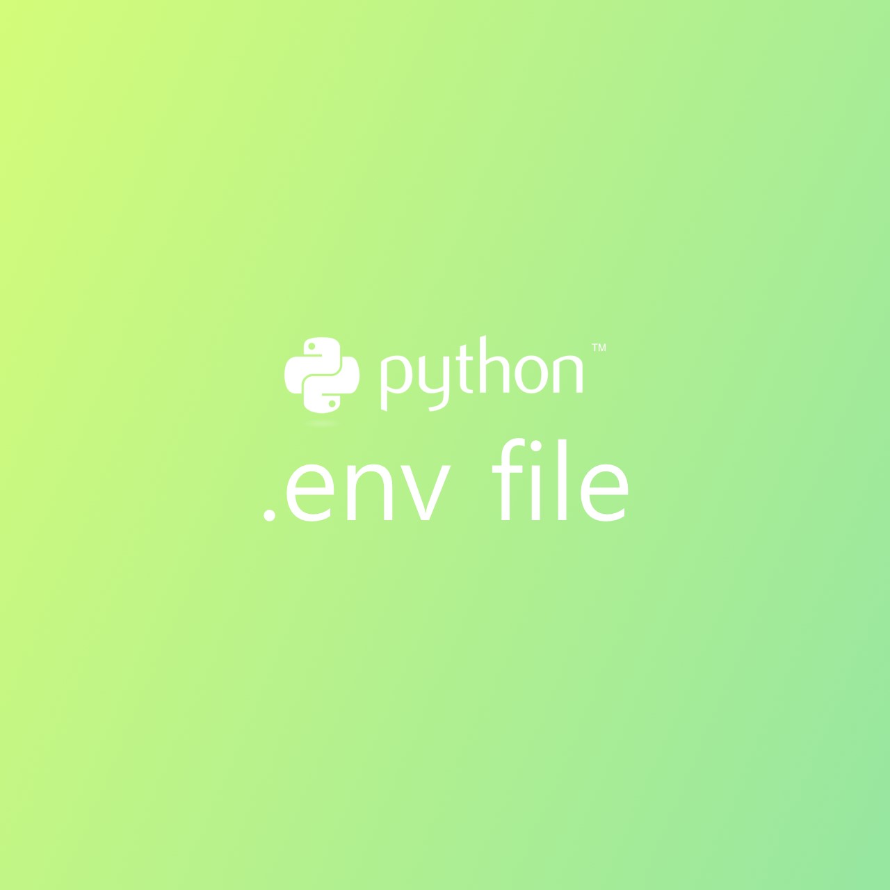 Python에서 .env 환경변수 파일 작성 및 관리
