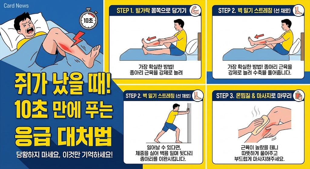 자다가 다리에 쥐가 나는 이유