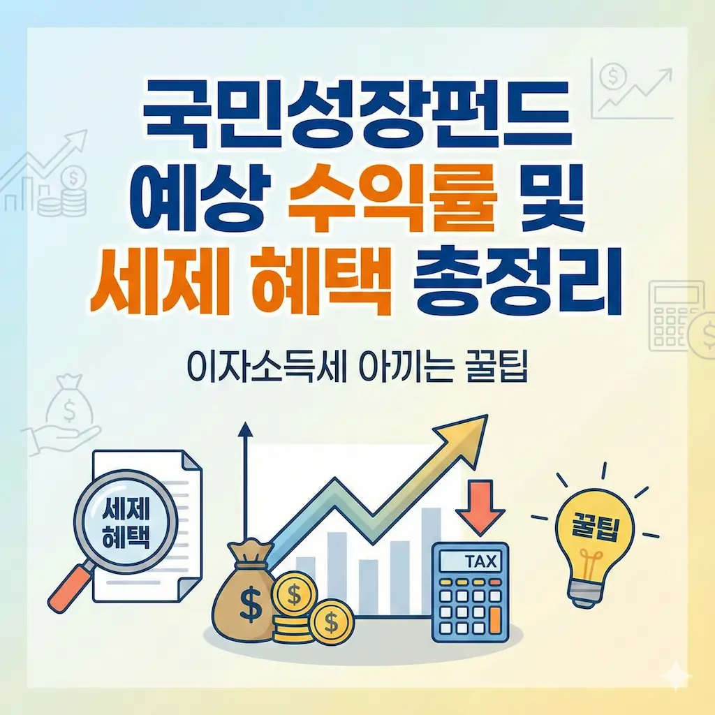 국민성장펀드 예상 수익률 및 세제 혜택 총정리|이자소득세 아끼는 꿀팁