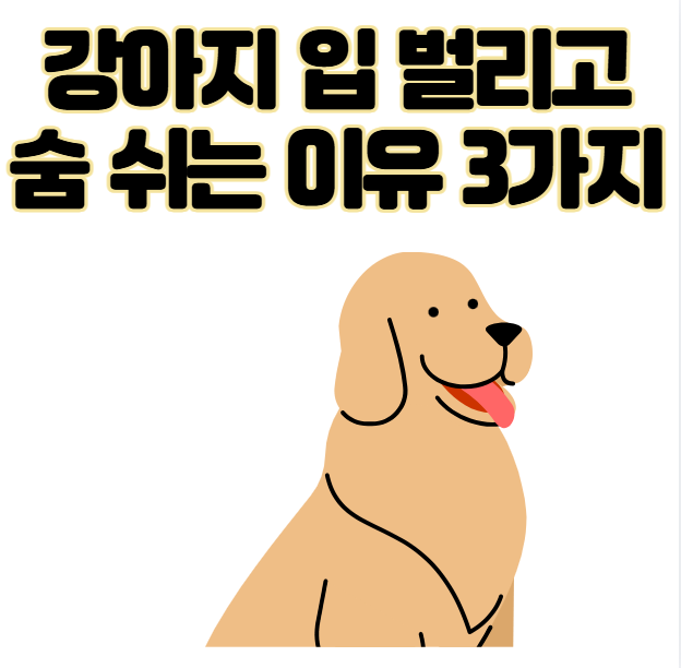 강아지 입 벌리고 숨 쉬는 이유 3가지